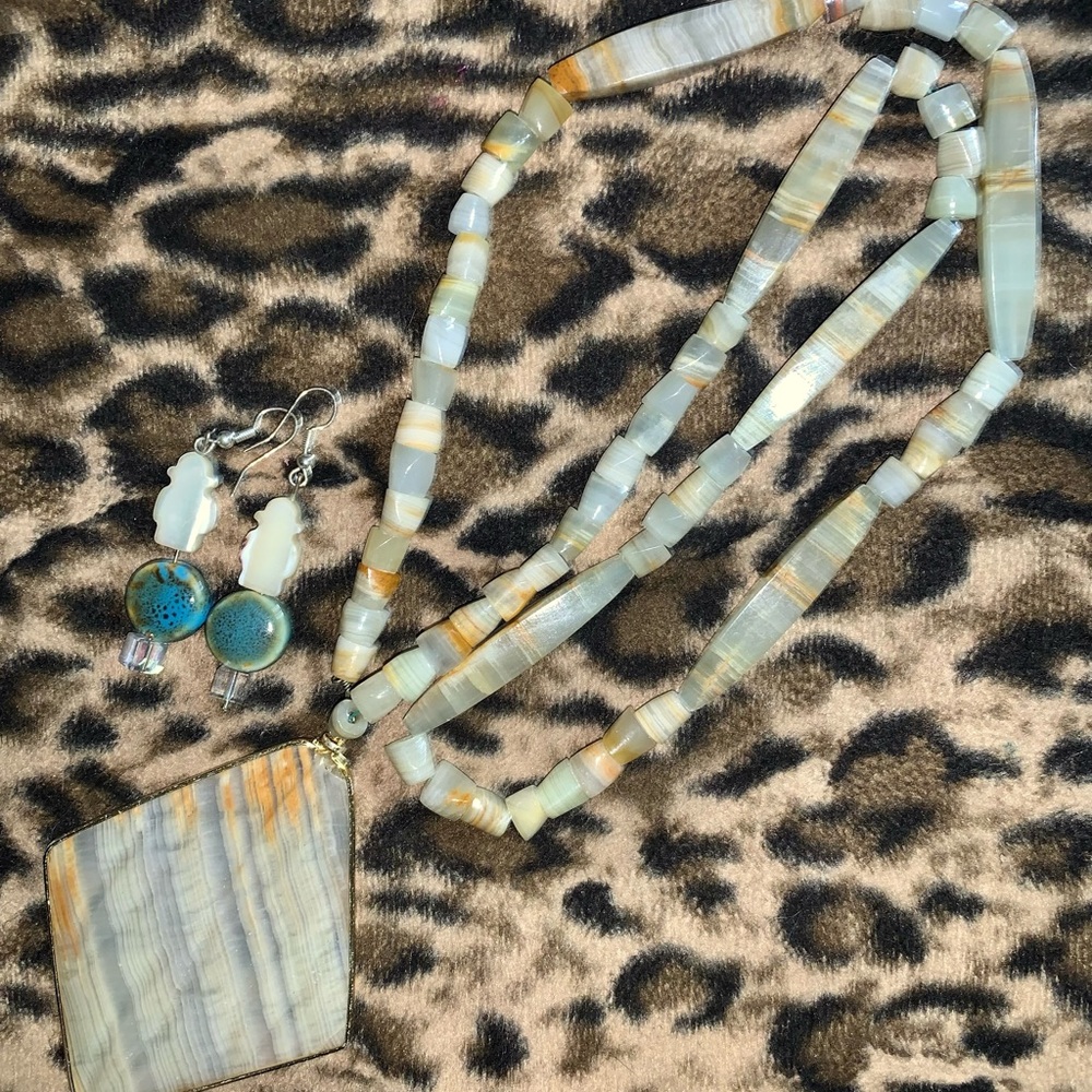 💎🟦VINTAGE COLLAR Y ARETES🟦💎